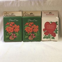 Vintage Invitation Cards Christmas &amp; Valentines Day ￼3 Packs 24 Total 1970s - £18.40 GBP
