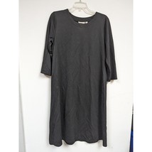 Susan Graver Ponte Knit Bateau Neck Dress Black Size M - £15.72 GBP