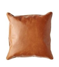 Pillow Leather Cover Genuine Cushion Tan Decorative Throw Soft Free Shipping 5 - £27.07 GBP+