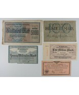 1918-1923 Deutschland 5-Notes Währung Set Weimar Republik Staat Bank &amp; R... - $93.08 CAD