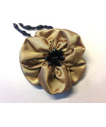 New Handmade Crystal Fabric Gold Poppy Flower Pendant Necklace Brooch Pi... - £11.89 GBP+
