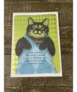 American Greetings Greeting Card Birthday Cat Wearing A Sweater - $8.79