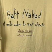 Vintage Raft Naked T Shirt Single Stitch Arkansas River Tours USA 90s Me... - £19.70 GBP