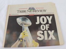 Feb 2 2009 Pittsburgh Tribune Review Steelers Super Bowl 43 Santonio Holmes - $39.59