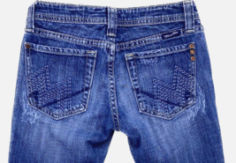 Miss Me Jeans Women Size 26 JP4408 Blue Distressed Pants Pockets Low Ris... - £19.66 GBP