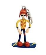 Vintage BENDOS Bendable Figure Keychain Stinkbug Snowboard Winter 4&quot; - $11.66 CAD