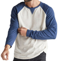 Lucky Brand Men&#39;s Beige Moonstruck Blue Thermal Raglan Top Shirt,S Small... - $49.01