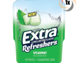 1x Bottle Wrigley&#39;s Extra Refreshers Spearmint Gum | 40 Per Bottle | Sug... - $10.18