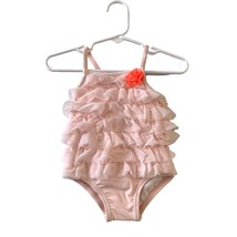 Carters GIrls Infant Baby Size 9 months 1 Piece Bathing Swimsuit suit Pink Ruffl - £9.43 GBP