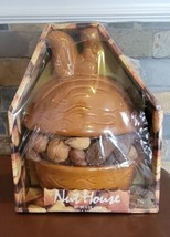 NOS Vintage Nut House Squirrel On Top Covered Nut Dish Bowl Nuts Included - $24.75
