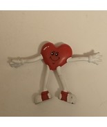 Vintage 1980’s Red Heart Bendy Man Valentine Brooch Pin Holiday Jewelry - $28.83 CAD
