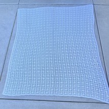 Vintage Crochet Handmade White Spider Stitch Throw Blanket 82x100 Cottagecore - £34.49 GBP