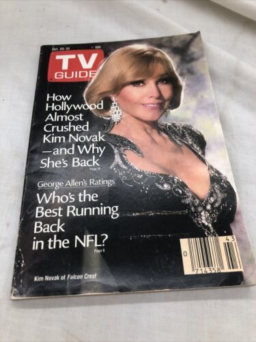 Primary image for Vintage Tv Guide October 25, 1986 Kim Novak Best Running Back In The NFL