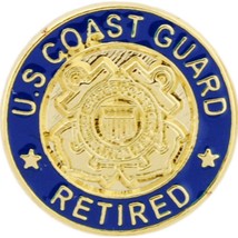 U.S. Coast Guard Retired Retirement Pin 5/8&quot; - £8.29 GBP