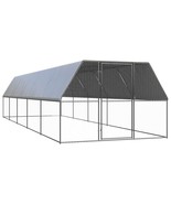 vidaXL Chicken Cage Silver Galvanized steel Large - $25,962.97 MXN