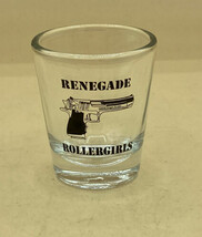 Shot Glass Renegade Rollergirls Girls Ladies Roller Derby 2.25&quot; - €15,46 EUR