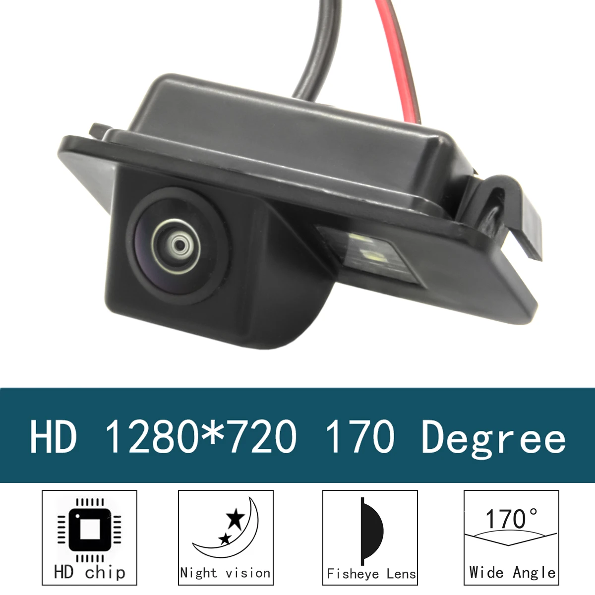 HD 1280*720 Fisheye 170 Degree Car Reversing Rear View Camera For Ford Galaxy - £28.42 GBP