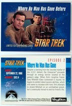 RARE 1993 TOS Star Trek VHS Exc SkyBox Card #2 Where No Man Has Gone Before Kirk - £15.82 GBP