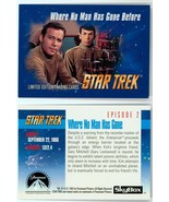 RARE 1993 TOS Star Trek VHS Exc SkyBox Card #2 Where No Man Has Gone Bef... - £15.48 GBP