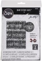 Sizzix 3D Texture Fades Embossing Folder By Tim Holtz-Typewriter - £14.80 GBP