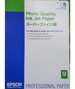 Epson Photo Quality Ink Jet Paper A2 16.5&quot; x 23.4&quot; 30 Sheets S041079 - $1,326.24 MXN