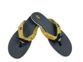 Keds Flip Flop Sandals Women Shoes Yellow Blue 9.5 Canvas Floral Polka D... - €8,51 EUR