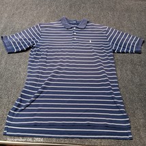 Polo Golf by Ralph Lauren Shirt Men XL Blue Striped Pony Logo Golfer - $17.38
