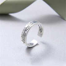 2021 Korean style Tibetan Sliver Rome numbers letters week adjustable ring anill - £7.11 GBP
