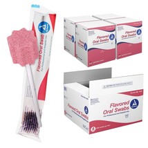 Dynarex Dentifrice Swabsticks Cotton Oral Swabs for Dry Mouth Refreshing... - $2,269.31 MXN