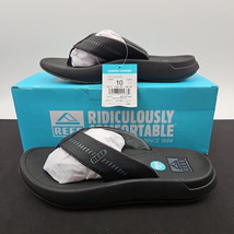 Reef Swellsole Rover Flip Flop Regular Sandal Men&#39;s Size 10 black CJ1673 - $49.39