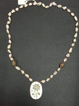 Natural Beautiful Flower Shape Pearl Necklace Vintage Necklace ,Diamond Necklace - $498.99