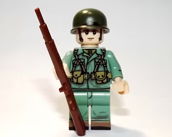 BBStore Buy Minifigures Limited US GI Green Fatigues Soldier WW2 Item image 2