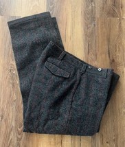 Vintage USA made WOOLRICH thick wool Malone pants 38x29 windowpane Hunti... - $128.70