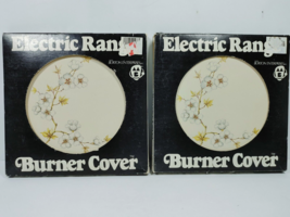 Vintage Burton Electric Range Burner Cover Small Size 8&quot; Flower Enamel M... - £19.27 GBP