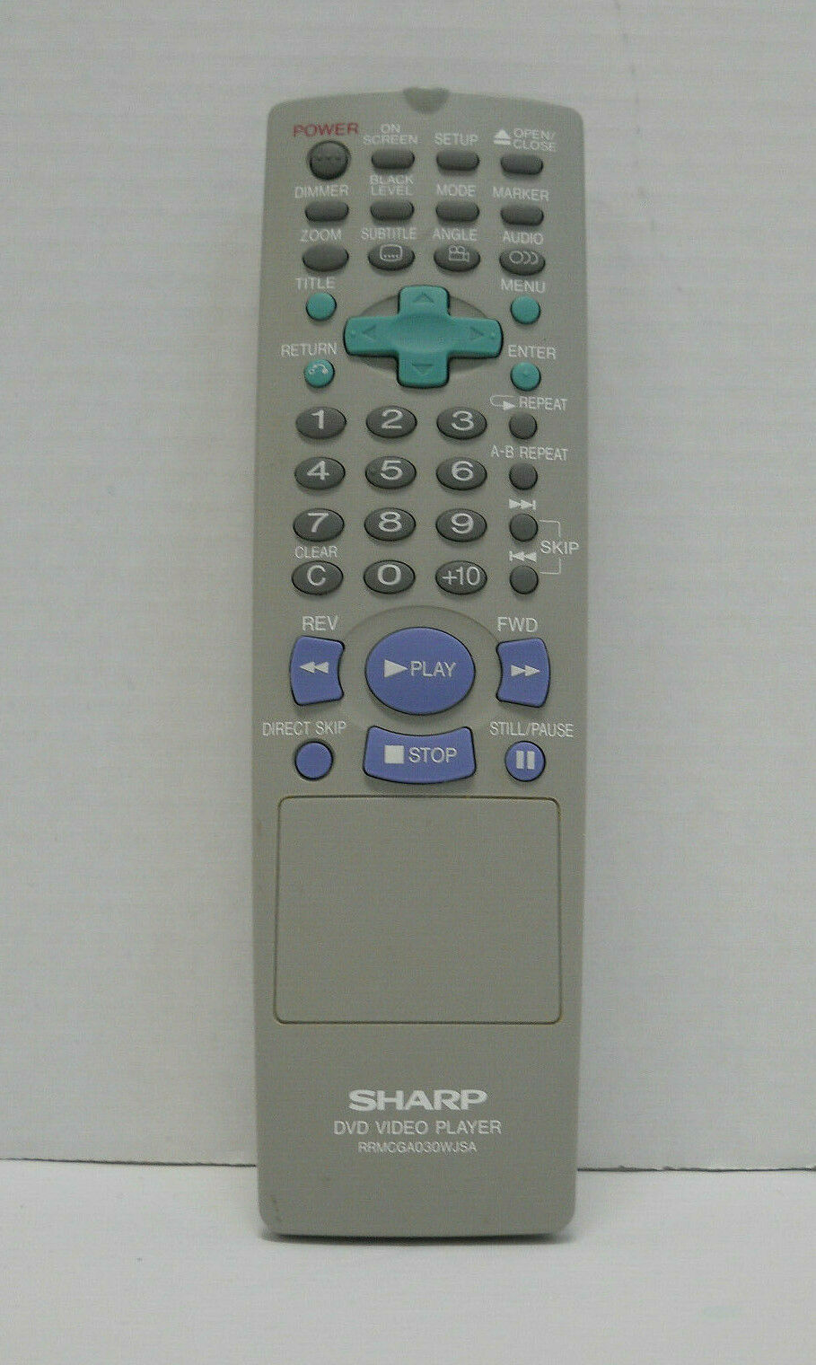 Sharp DVD Video Player Remote Control Unit RRMCGA030WJSA - $10.77