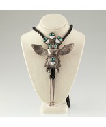 Amazing! Zuni Kachina Sterling Silver &amp; Inlay Bolo Tie - £1,598.46 GBP