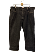 Levi&#39;s 501 Jeans Polyester Cotton Blend Black Straight Fit 42x28 - $40.60 CAD
