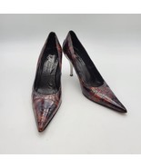 Donald J Pliner Tortoise Patent Leather Heels Pumps Women’s Sz 6.5 Vtg - $59.99