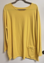 D&amp;CO Sunshine Yellow Tee Shirt T-Shirt Women&#39;s SZ X-LRG Long Sleeve - $18.32