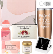 Retirement Gifts for Women 2024 Unique Retired Gift Tumbler Set,Happy Retirement - £25.86 GBP