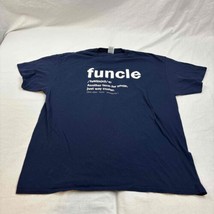 Funcle Uncle Delta Apparel Unisex Short Sleeve T-Shirt Blue Text Graphic... - £7.78 GBP