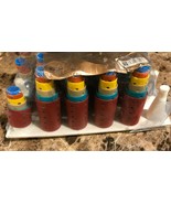 Marianna Hair Styling Salon Plastic Curlers in Storage Rack Nesting Colo... - $27.36 CAD