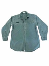 Columbia Long Sleeve Teal Hunting Shoot Shirt Men M Embroidered Vintage ... - $14.85