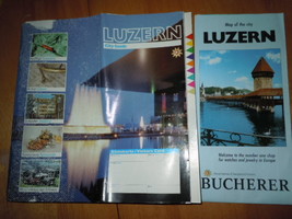 Luzern Bucherer City Map and City Guide Switzerland Brochures 1999 - £4.68 GBP