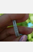 3Ct Simulated Diamond Womens Huggie Hoop Earrings 14k White Gold Plated - £68.24 GBP