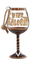 Ornament Epic Products Wine Saloon Mini Wine Glass Rope Hanger Multicolor Boxed - £16.41 GBP
