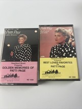 Lot Of 2 Patti Page Golden Memories &amp; Best Loved Favorites Tapes Cassettes - £6.07 GBP