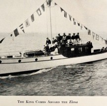 King Alfonso Aboard The Elena King&#39;s Cup 1928 Race To Spain Nautical Pri... - $24.99