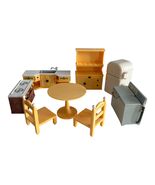 Epoch Dollhouse Kitchen Furniture Lot Calico Critters Sink Fridge Table Chairs M - $30.60