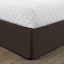 Microfiber 14'' Bedskirt Chocolate Bedskirt King 75"x80" Shrink Resistant - £26.07 GBP